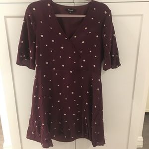Burgundy Skater Dress